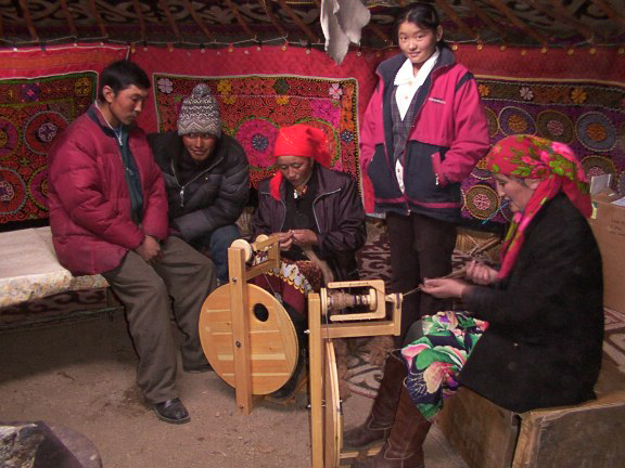 kazakh woman spinning Credit - Snow Leopard Trust - Charles Dye.jpg